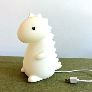 6.60 in. Rechargeable Tommy Dinosaur Silicone Touch Activated Night Light Lamp